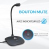KLIM Talk - Microphone USB PC et Mac - Compatible avec Tout Ordinateur - Micro de Bureau Professionnel - Audio Haute Définition 