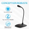 KLIM Talk - Microphone USB PC et Mac - Compatible avec Tout Ordinateur - Micro de Bureau Professionnel - Audio Haute Définition 