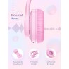 iClever Casque Audio Enfant, Oreilles de Chat Lumineuses LED, Volume Limité à 85dBA, Port partagé, pour Enfants/Ecole/iPad/Table