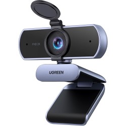 Uvert webcam 2k 30fps caméra usb pc deux micro mise au point fixe angle réglable correction lumière plug play windows macos linu