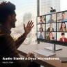 Uvert webcam 2k 30fps caméra usb pc deux micro mise au point fixe angle réglable correction lumière plug play windows macos linu