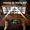 Uvert webcam 2k 30fps caméra usb pc deux micro mise au point fixe angle réglable correction lumière plug play windows macos linu