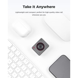 OBSBOT Meet 2 - Webcam 4K pour PC avec Capteur 1/2", Cadrage et Autofocus AI, Mode Beauté, Lightweight, HDR, Webcam avec Microph