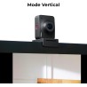 OBSBOT Meet 1080P 60FPS Webcam, Full HD avec Autofocus Et Cadrage AI, Remplacement D’Arrière-Plan, HDR, FOV Réglable, Webcam pou