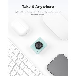 OBSBOT Meet 2 - Webcam 4K pour PC avec Capteur 1/2", Cadrage et Autofocus AI, Mode Beauté, Lightweight, HDR, Webcam avec Microph
