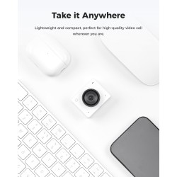 OBSBOT Meet 2 - Webcam 4K pour PC avec Capteur 1/2", Cadrage et Autofocus AI, Mode Beauté, Lightweight, HDR, Webcam avec Microph