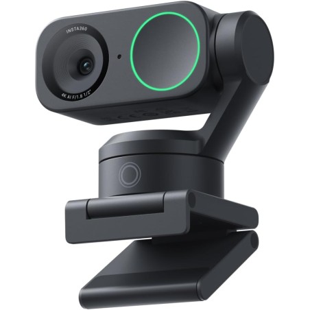 Insta360 Link 2 - Webcam 4K pour PC/Mac, capteur 1/2", Suivi par l'IA, HDR, Micro à réduction de Bruit, contrôle gestuel, pour L