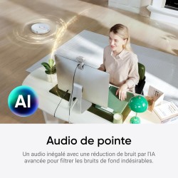 Insta360 Link 2 - Webcam 4K pour PC/Mac, capteur 1/2", Suivi par l'IA, HDR, Micro à réduction de Bruit, contrôle gestuel, pour L