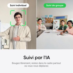 Insta360 Link 2 - Webcam 4K pour PC/Mac, capteur 1/2", Suivi par l'IA, HDR, Micro à réduction de Bruit, contrôle gestuel, pour L