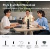 Insta360 wave – haut-parleur ia, bleutooth, enregistreur vocal, 8 micros réduction du bruit, beamforming, transcription et résum