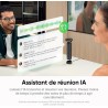 Insta360 wave – haut-parleur ia, bleutooth, enregistreur vocal, 8 micros réduction du bruit, beamforming, transcription et résum