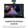 Insta360 Link 2 Kit tripode- Webcam 4K pour PC/Mac, capteur 1/2", Suivi par l'IA, HDR, Micro à réduction de Bruit, contrôle gest