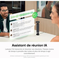 Insta360 wave – haut-parleur ia, bleutooth, enregistreur vocal, 8 micros réduction du bruit, beamforming, transcription et résum