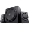 Trust Yuri Système d'Enceintes PC 2.1 avec Caisson de Basses en Bois (Puissance de Crête de 120 W, Commande de Volume Filaire av