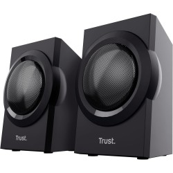 Trust Yuri Système d'Enceintes PC 2.1 avec Caisson de Basses en Bois (Puissance de Crête de 120 W, Commande de Volume Filaire av
