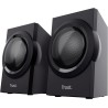Trust Yuri Système d'Enceintes PC 2.1 avec Caisson de Basses en Bois (Puissance de Crête de 120 W, Commande de Volume Filaire av
