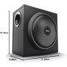Trust Yuri Système d'Enceintes PC 2.1 avec Caisson de Basses en Bois (Puissance de Crête de 120 W, Commande de Volume Filaire av