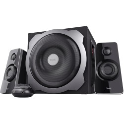 Trust Tytan Enceinte PC 2.1 avec Caisson de Basses, 120 W, Gestion Intelligente de l’Alimentation, Contrôle du Volume Filaire, S