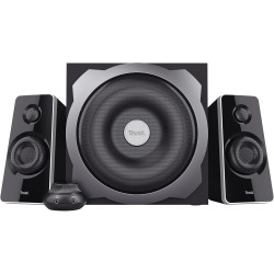 Trust Tytan Enceinte PC 2.1 avec Caisson de Basses, 120 W, Gestion Intelligente de l’Alimentation, Contrôle du Volume Filaire, S