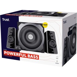Trust Tytan Enceinte PC 2.1 avec Caisson de Basses, 120 W, Gestion Intelligente de l’Alimentation, Contrôle du Volume Filaire, S