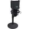 WOODBRASS Bird UM1 Pack Podcast Noir - Microphone USB Cardioïde à Condensateur PC et Mac pour Broadcast et Enregistrement Stream
