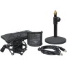 WOODBRASS Bird UM1 Pack Podcast Noir - Microphone USB Cardioïde à Condensateur PC et Mac pour Broadcast et Enregistrement Stream