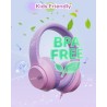 Casque Audio Enfant, 74/85/94dB Volume Sécurisé Casque Filaire Enfant, Son Stéréo, Pliable, 3.5 mm Jack Over Ear Casque pour Enf
