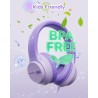 Casque Audio Enfant, 74/85/94dB Volume Sécurisé Casque Filaire Enfant, Son Stéréo, Pliable, 3.5 mm Jack Over Ear Casque pour Enf