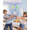 Casque Audio Enfant, 74/85/94dB Volume Sécurisé Casque Filaire Enfant, Son Stéréo, Pliable, 3.5 mm Jack Over Ear Casque pour Enf