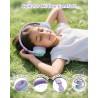 Casque Audio Enfant, 74/85/94dB Volume Sécurisé Casque Filaire Enfant, Son Stéréo, Pliable, 3.5 mm Jack Over Ear Casque pour Enf