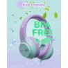 Casque Audio Enfant, 74/85/94dB Volume Sécurisé Casque Filaire Enfant, Son Stéréo, Pliable, 3.5 mm Jack Over Ear Casque pour Enf