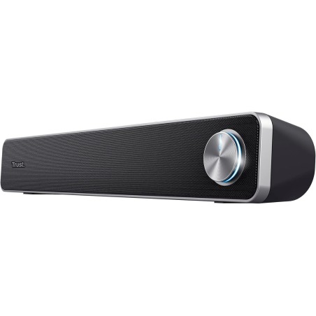 Trust Arys Enceinte PC, 12 Watt, Barre de Son PC, Alimentation USB, Jack 3,5 mm, Haut Parleur pour Ordinateur Portable, Tablette
