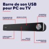 Trust Arys Enceinte PC, 12 Watt, Barre de Son PC, Alimentation USB, Jack 3,5 mm, Haut Parleur pour Ordinateur Portable, Tablette