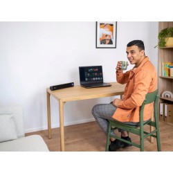 Trust Arys Enceinte PC, 12 Watt, Barre de Son PC, Alimentation USB, Jack 3,5 mm, Haut Parleur pour Ordinateur Portable, Tablette