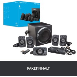 Logitech Z906 Système de Haut-Parleurs avec Son Surround 5.1, Certifié THX, Dolby & DTS, 1000 Watts en Puissance, Multi-Disposit