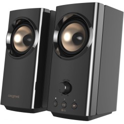 Creative t60 2.0 enceintes pc hi-fi compactes hauts parleurs bleutooth 5.0, audio usb-c, aux 3,5 mm, puissance de crête 60w, pou
