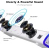 SOULION R30 Haut-parleurs d'ordinateur Portables alimentés par USB de 3,5 mm avec lumières LED colorées avec Bouton Interrupteur
