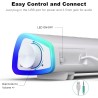 SOULION R30 Haut-parleurs d'ordinateur Portables alimentés par USB de 3,5 mm avec lumières LED colorées avec Bouton Interrupteur