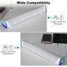 SOULION R30 Haut-parleurs d'ordinateur Portables alimentés par USB de 3,5 mm avec lumières LED colorées avec Bouton Interrupteur