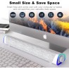 SOULION R30 Haut-parleurs d'ordinateur Portables alimentés par USB de 3,5 mm avec lumières LED colorées avec Bouton Interrupteur