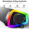 Soulion r30 plus enceintes pc, haut-parleur d'ordinateur alimenté par usb, bleutooth 5.3, barre de son pour pc, lumières led, en