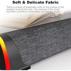 Soulion r30 plus enceintes pc, haut-parleur d'ordinateur alimenté par usb, bleutooth 5.3, barre de son pour pc, lumières led, en