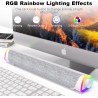 Soulion r30 plus enceintes pc, haut-parleur d'ordinateur alimenté par usb, bleutooth 5.3, barre de son pour pc, lumières led, en