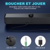 Haut-Parleur USB, Barre de Son HPYLIF H PC, Haut-Parleur de Jeu pour Ordinateur avec Son stéréo Surround, Filaire pour Ordinateu