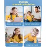 Casque bleutooth sans fil enfant, casque audio enfant avec jack, casque bleutooth 5.4 pliable, volume limité 85/94db, 50 heures 