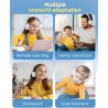 Casque bleutooth sans fil enfant, casque audio enfant avec jack, casque bleutooth 5.4 pliable, volume limité 85/94db, 50 heures 