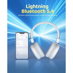 Casque bleutooth sans fil enfant, casque audio enfant avec jack, casque bleutooth 5.4 pliable, volume limité 85/94db, 50 heures 
