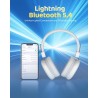 Casque bleutooth sans fil enfant, casque audio enfant avec jack, casque bleutooth 5.4 pliable, volume limité 85/94db, 50 heures 