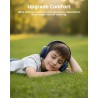 Casque bleutooth sans fil enfant, casque audio enfant avec jack, casque bleutooth 5.4 pliable, volume limité 85/94db, 50 heures 