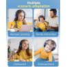 Casque bleutooth sans fil enfant, casque audio enfant avec jack, casque bleutooth 5.4 pliable, volume limité 85/94db, 50 heures 